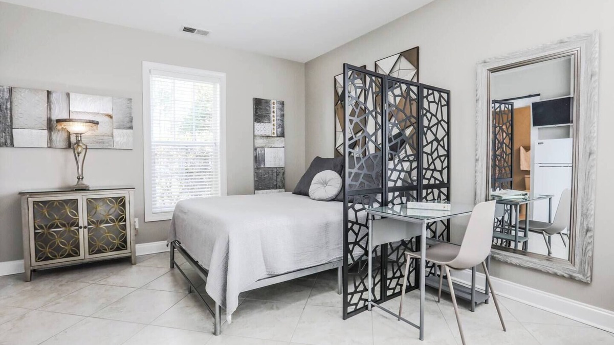 Carolina Forest Condo | Modern Gray Studio Steps to Pool Myrtle Beach SC