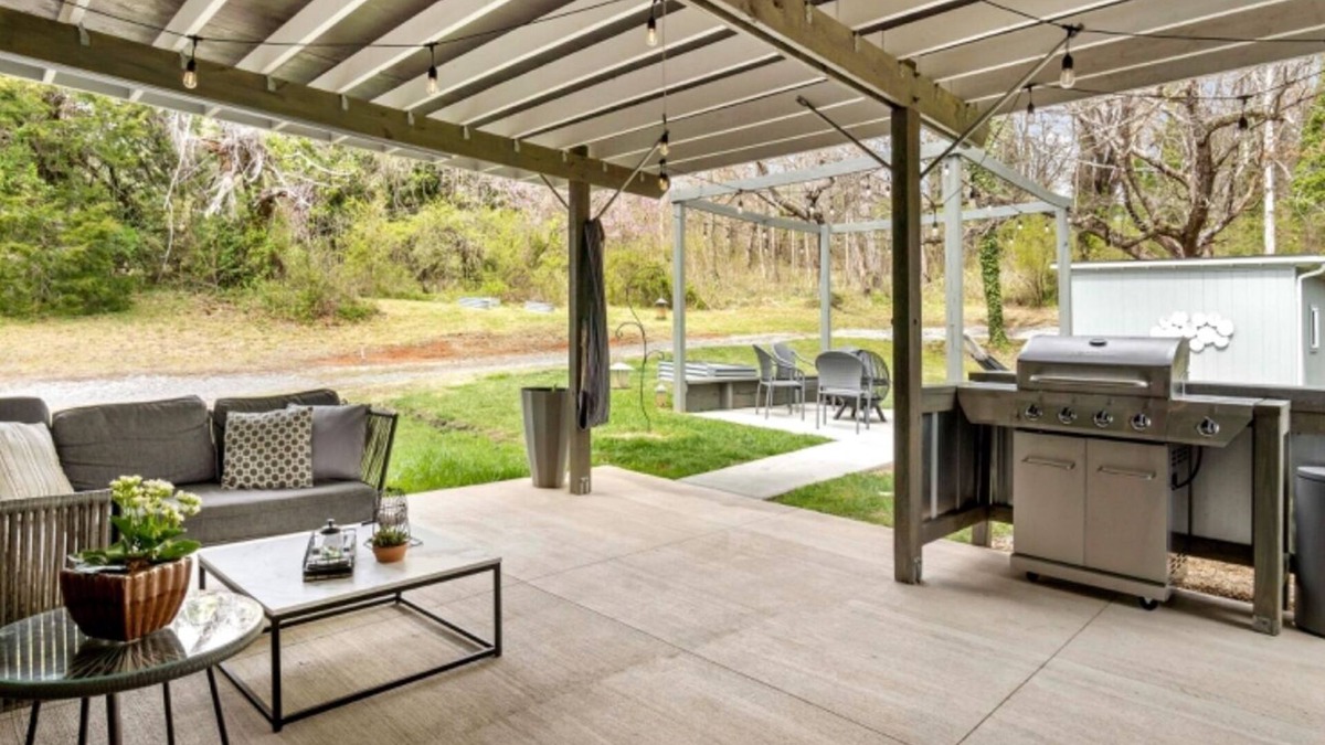 Morganton House | Modern Home Designed for Fun! Game-Room, Outdoor Kitchen, Firepit