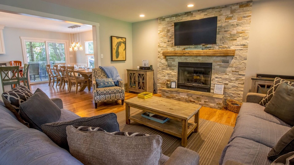 Michigan City House | Modern home with fire-pit and well equipped for large groups