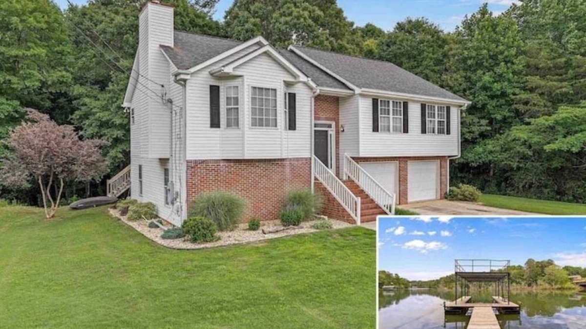 Gainesville House | Modern Lake Home with Private Boat Dock with two story Party Deck in Gainesville