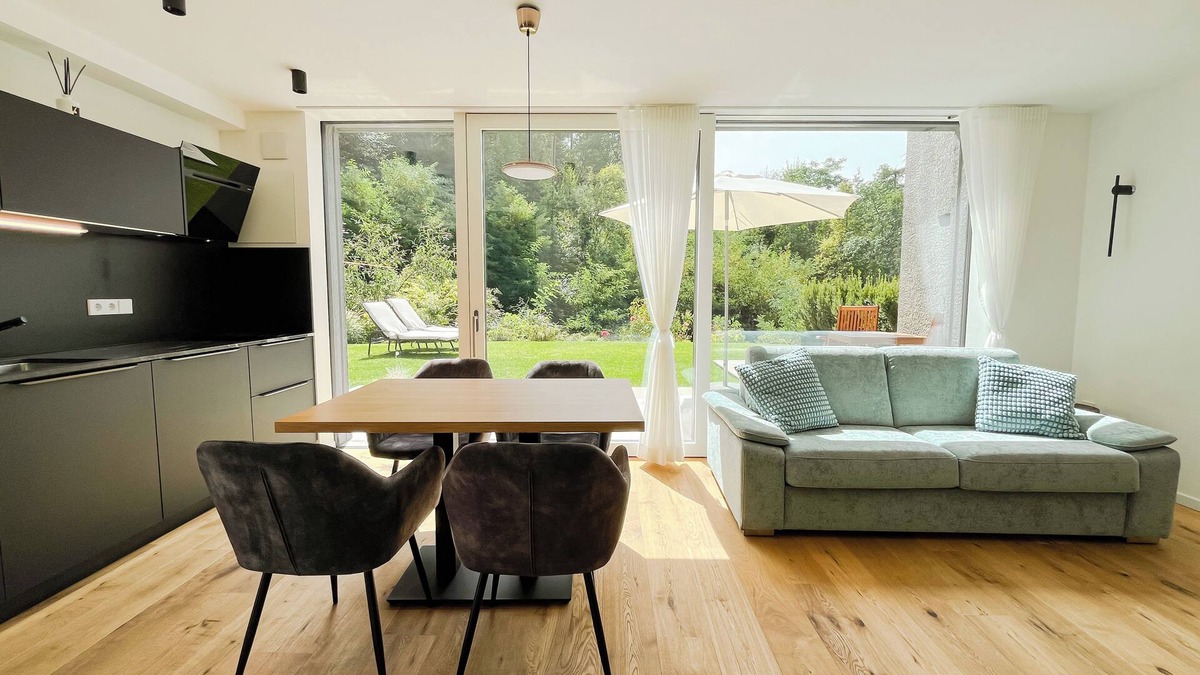 Sant'Andrea in Monte Apartment | modern, luxury, private entrance, garden, terrace, and stunning mountain views.