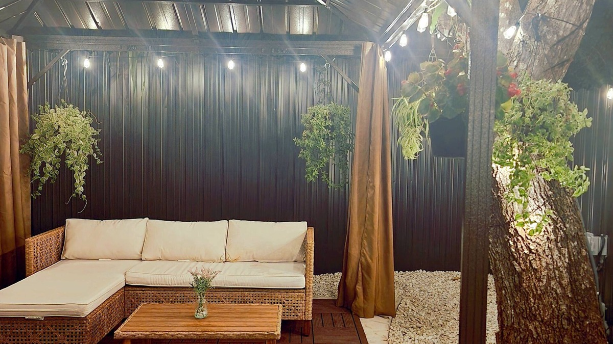 Homestead House | Modern mobile home with pool and private patio.