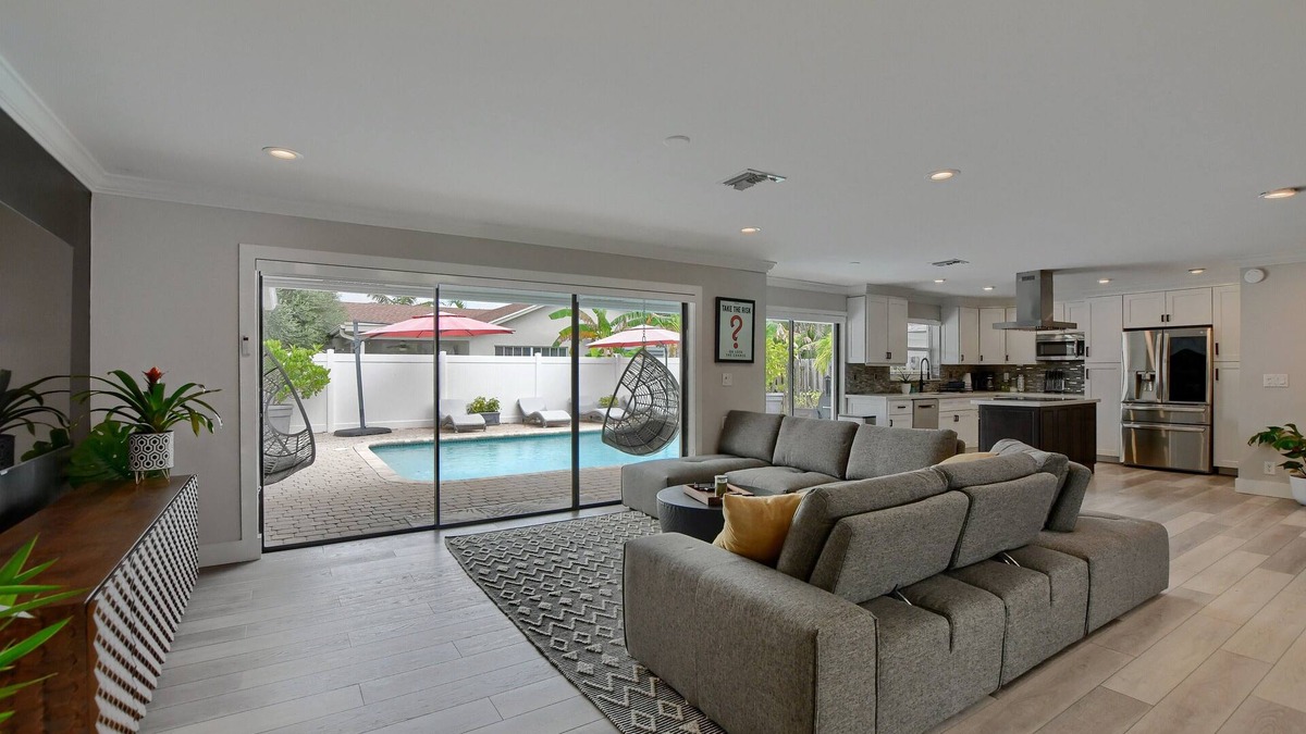 Deerfield Beach House | Modern open floor plan, 3-bedroom home, with pool and updated amenities