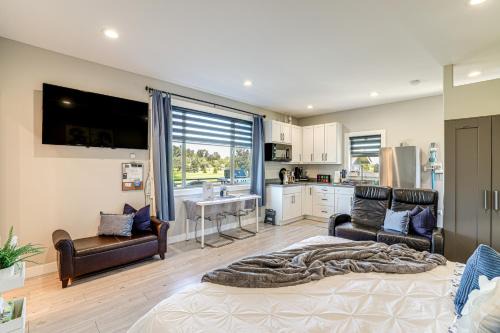 Ferndale Apartment | Modern Studio Suite in Sandy Point on Lummi Bay!