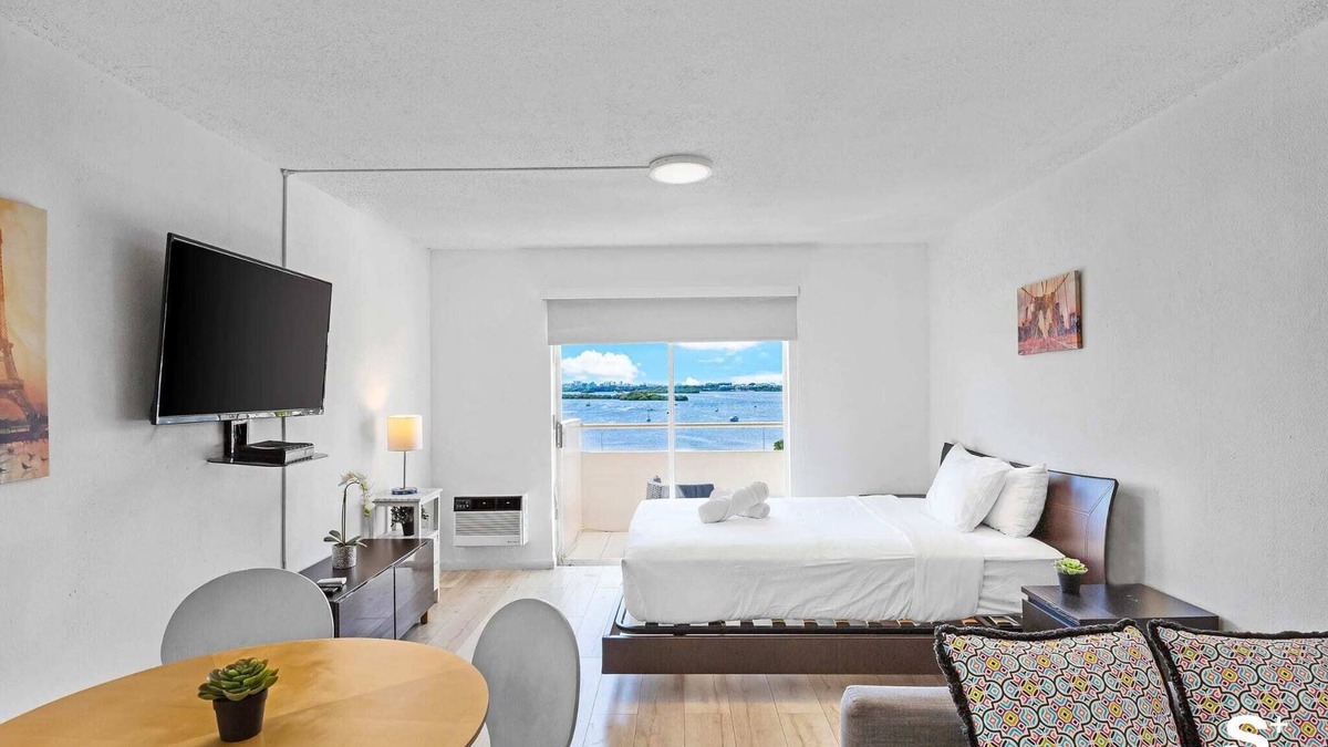 North Bay Village Apartment | Modern Studio | Bay & Skyline Views – Free Parking