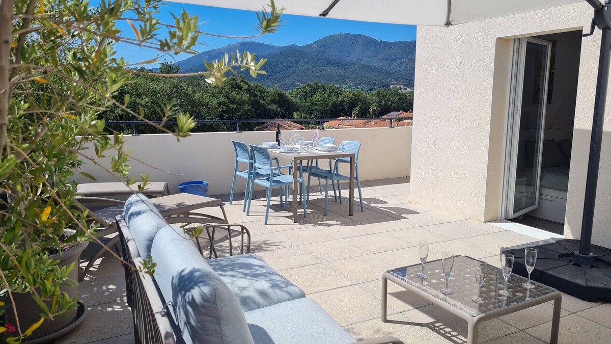 Argeles-sur-Mer Apartment | Modern T3 with large terrace, air conditioning and parking, 10 min from the beach