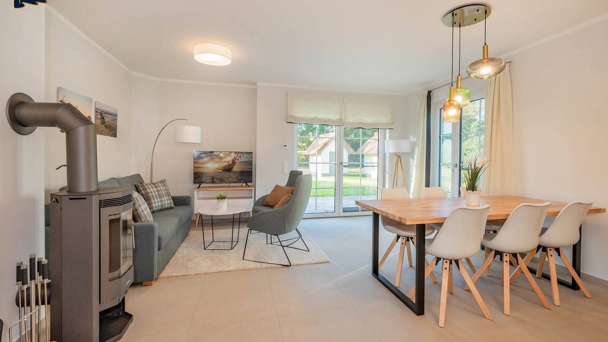 Zirchow House | Modern vacation home in fishing village with sauna & garden in quiet village location