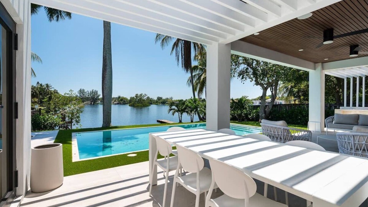 Ojus House | Modern Waterfront Paradise with Heated Pool - Near the Beach & Aventura Mall!