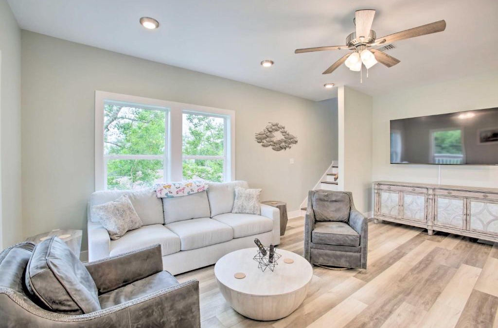 Waveland House | Modern Waveland Home with Deck, Walk to Beach!
