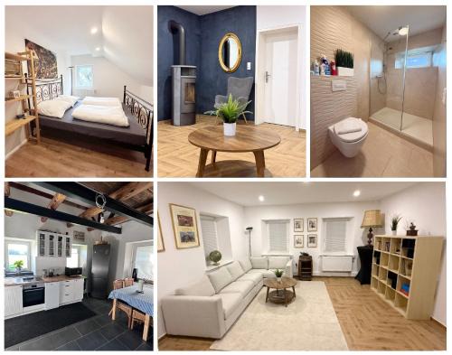 Neuenmarkt Apartment | Modernes Bauernhaus - 3 Schlafzimmer, Küche, Bad, Wohnzimmer, Kaminofen, WaterRower