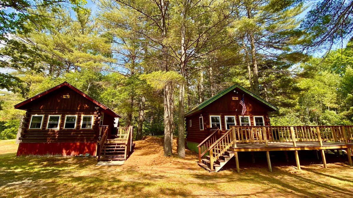 Penobscot County Cabin | Moose's Lair 1 Bed/1 Bath Charming Rustic Log Cabin