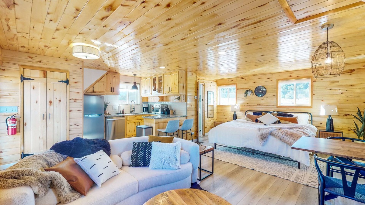 Salida Apartment | Mountain-View Cabin with Arkansas River Access - Firepit, Dog-Friendly