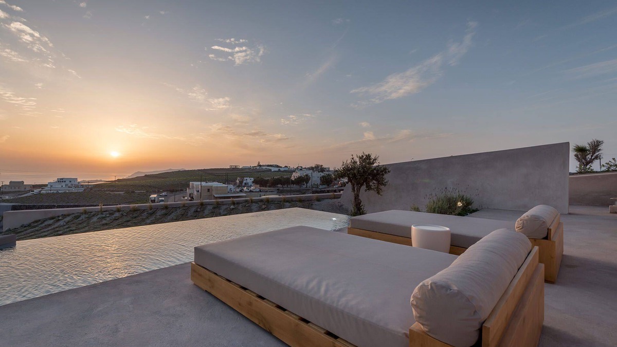 Santorini Villa | My Rental Homes - Thera Princess with private pool, gym and sea view