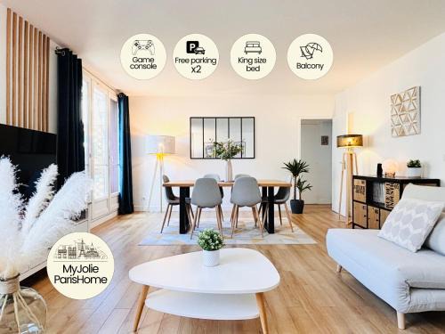 Quartier de Javel Apartment | MyJolieParisHome - King size bed, Balcony, 2 Parking