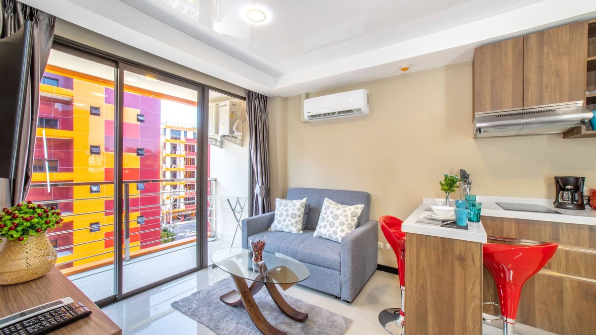 Nai Harn Apartment | Nai Harn 1BR Retreat Pools & Sea Views S608