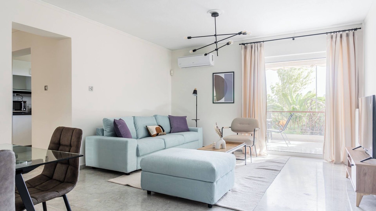 Marousi Apartment | Naturally Bright 3BR Flat in Marousi
