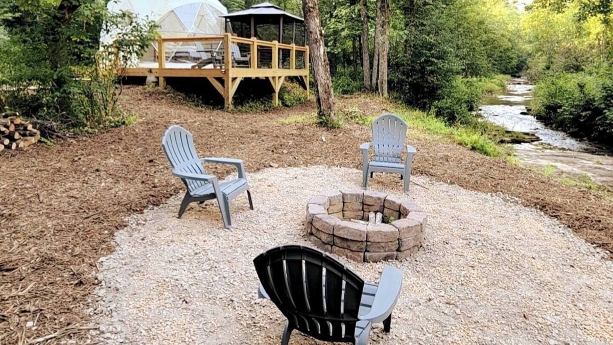 Purlear RV Rental | Nature escape Geodome, Hot Shower/Cool Tub, WIFI