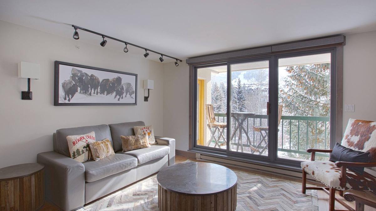 Beaver Creek Condo | NEW! COMPLETELY RENOVATED! Mountain Views ski-in/ski-out chairlift 20 yds away