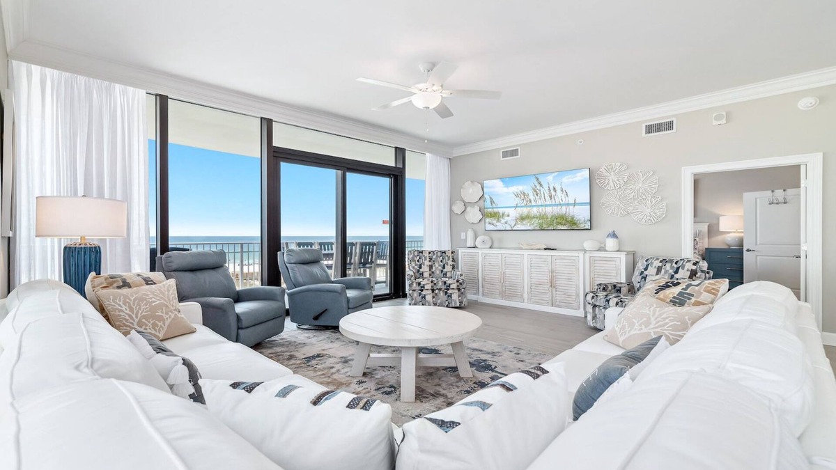 Gulf Shores Condo | New Complex! Beachfront 4BR, 3RD FLOOR, Lazy River and Slide!