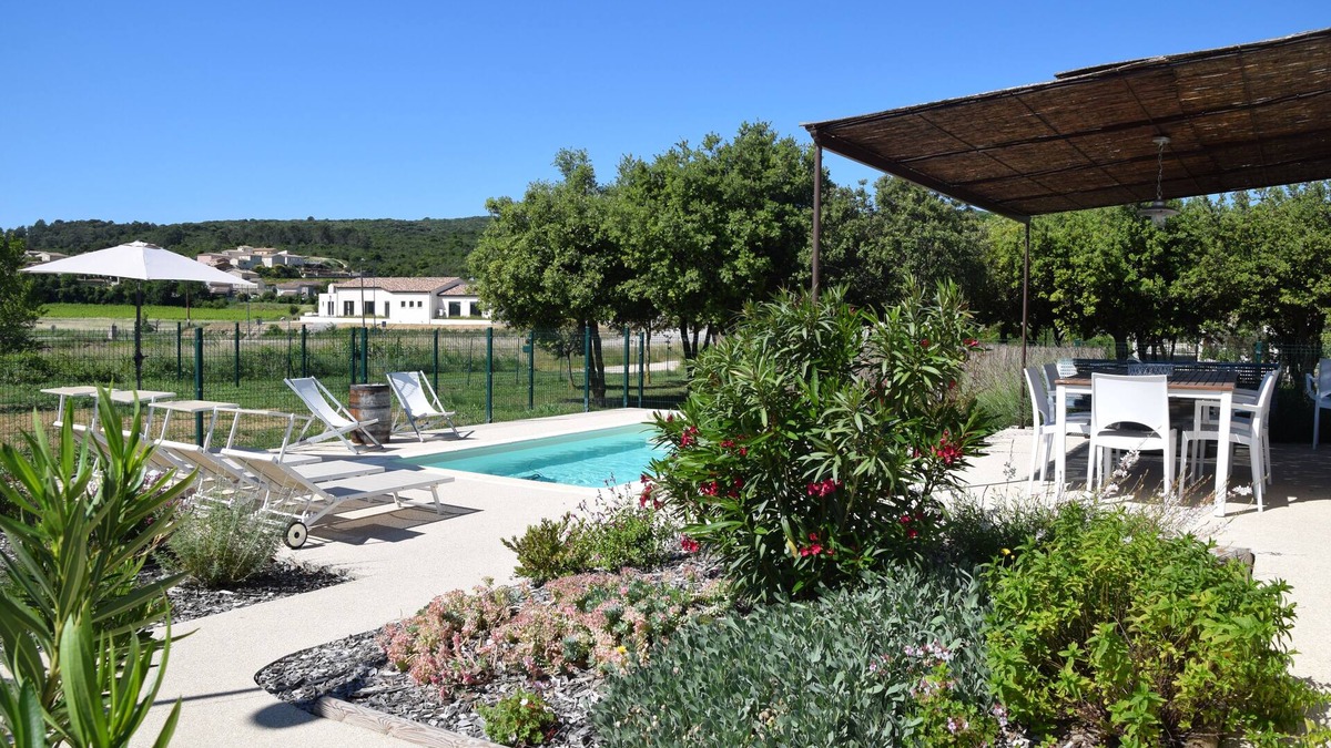 Goudargues House | NEW: House 6 pers with private pool at 700m from the village shops
