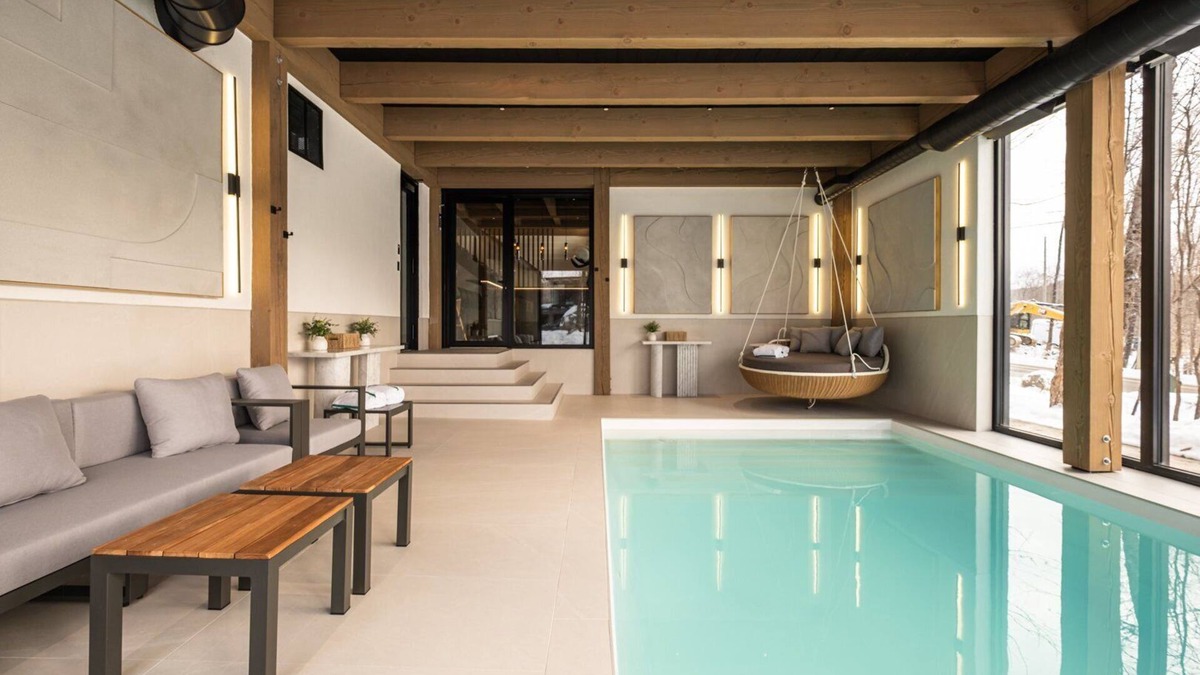 Mont-Tremblant House | NEW! Lagom Evergreen | 7 Bedrooms | Indoor Pool | Tremblant Living