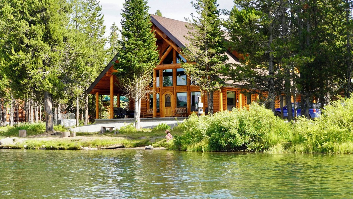 Island Park Cabin | New log home on river, 25 miles from Yellowstone, mountain view