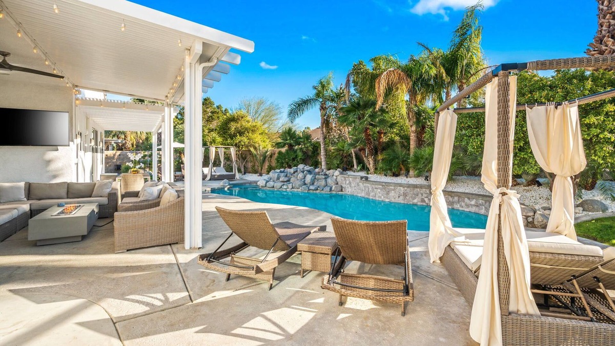 Palm Springs House | NEW! Luxurious Getaway: Pool Theatre Activity Room