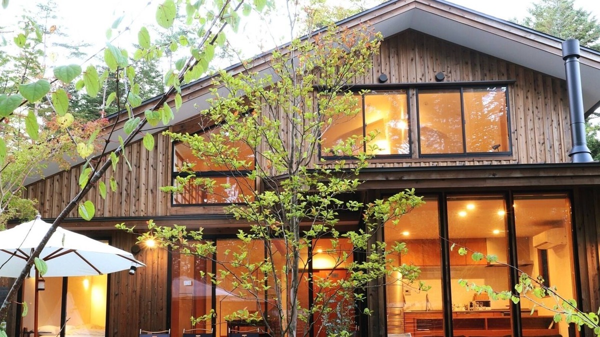 Kirizumi Onsen Hotel | New Open Karuizawa Style Villa MIDORI Private yard Luxury kitchen 3 bedrooms/Kitasaku-gun Nagano