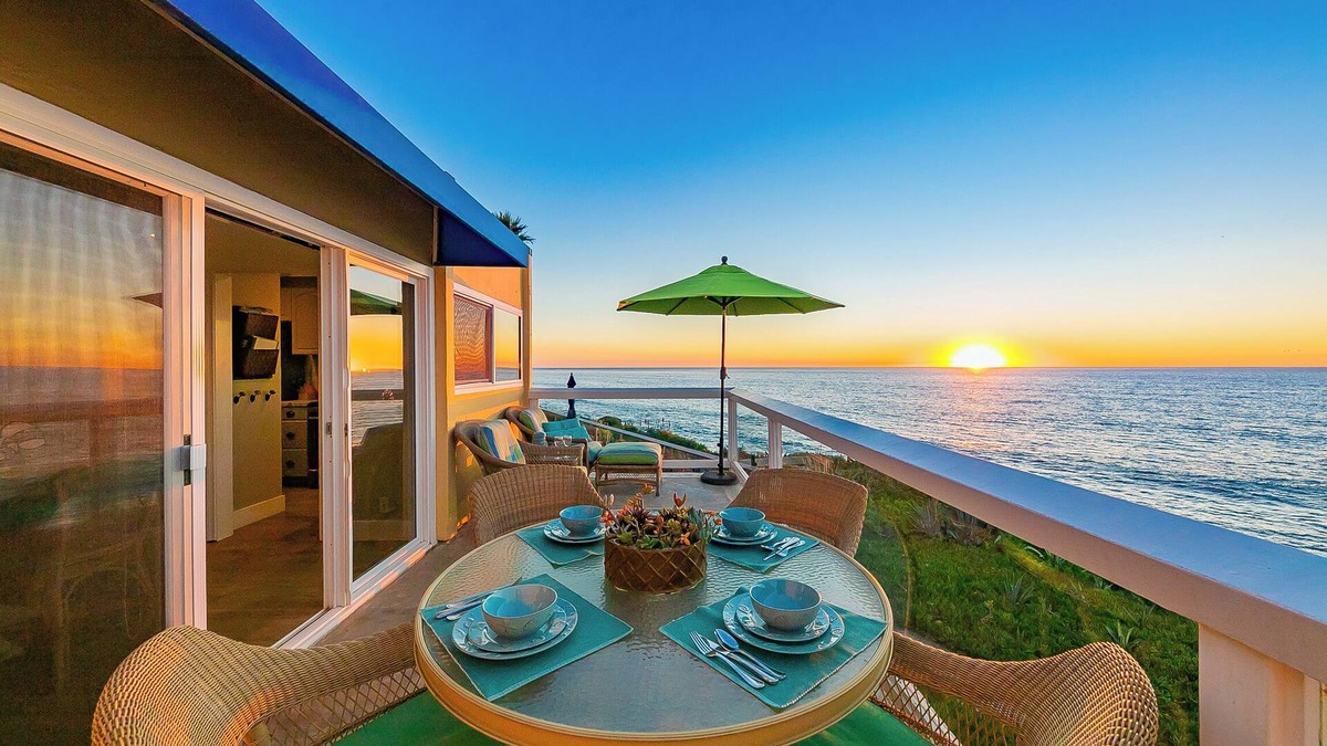 Ocean Beach Condo | OCEAN FRONT 2BD with Large Private Patio, Outdoor Dining, Parking, Views & Sunshine!