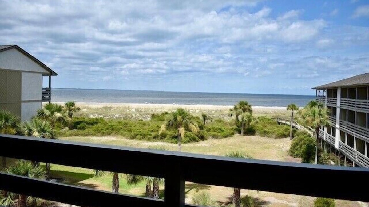 Tybee Island Condo | Ocean front! Dolphins, Big Ships, Private Beach, 3 pools