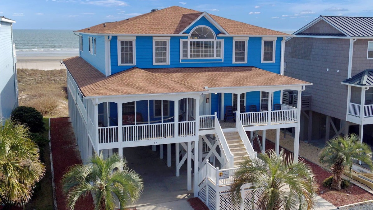 Sunset Beach House | OCEAN FRONT - West End Home @ OIB on the Sound and Sea! Private Pool