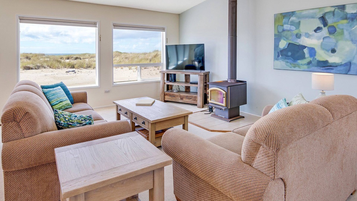 Bayshore House | Ocean Front with Views! Bridge Views! Sandy Beach!