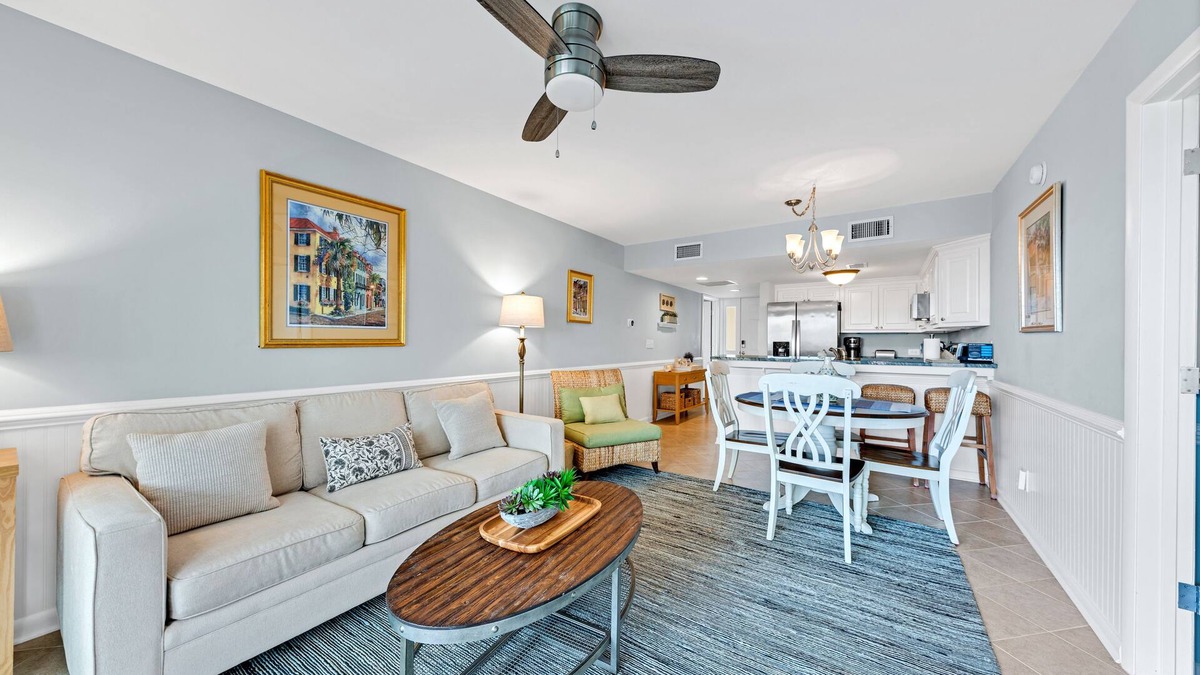Seabrook Island Villa | Ocean View Atrium Villa! Two Bedrooms, Sleeps 6! Amenity Cards! Great Outdoor Porch!