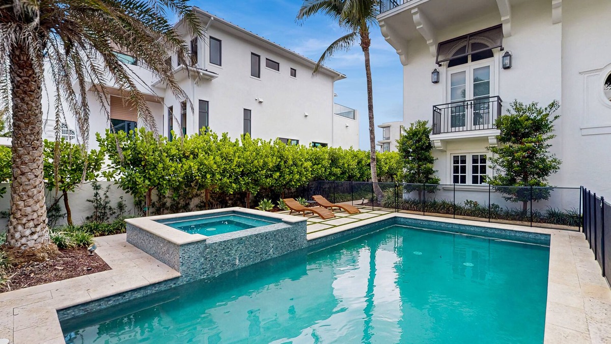 Ocean Ridge House | Ocean view estate w/in ground outdoor pool, breezy terraces, and covered lanai