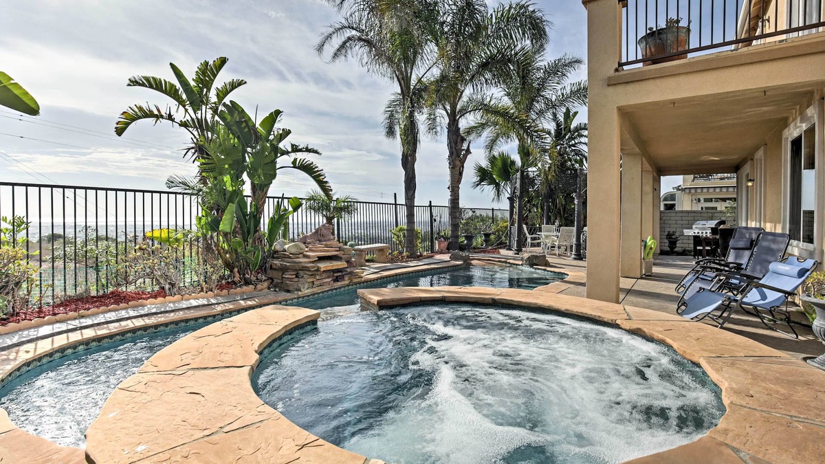 Ocean View Hills House | Ocean-View San Diego Home w/Pool, Patio & Hot Tub