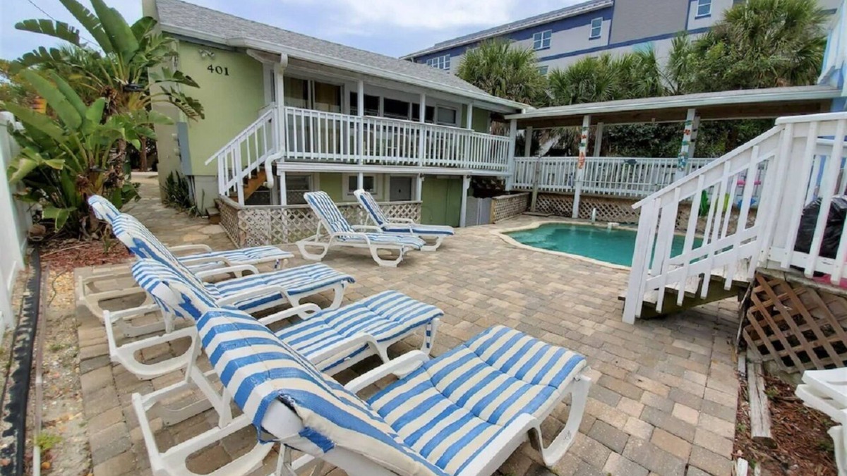 Port Canaveral House | Oceanfront Beach Cottage - Pool, Large Yard, Private Beach Access, Sleeps 12