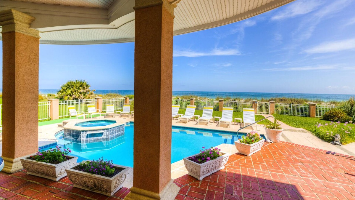 Myrtle Beach House | Oceanfront duplex with pool spa putting green walkway to beach
