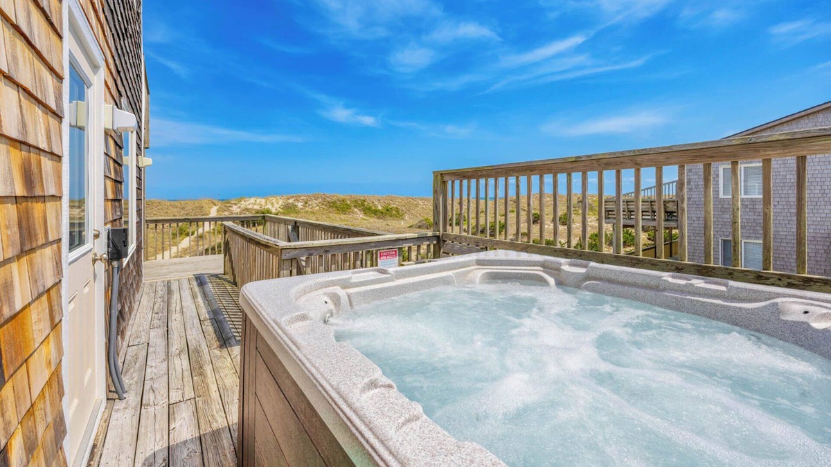 Waves House | Oceanfront Home in Waves with Private Pool, Hot Tub, and Home Theater