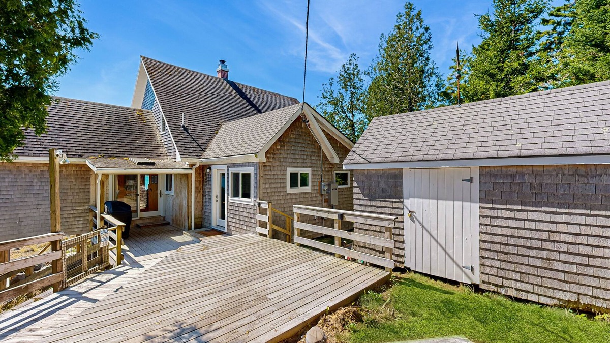 Hancock House | Oceanfront home on private island with amazing view & beach access - 1 dog OK