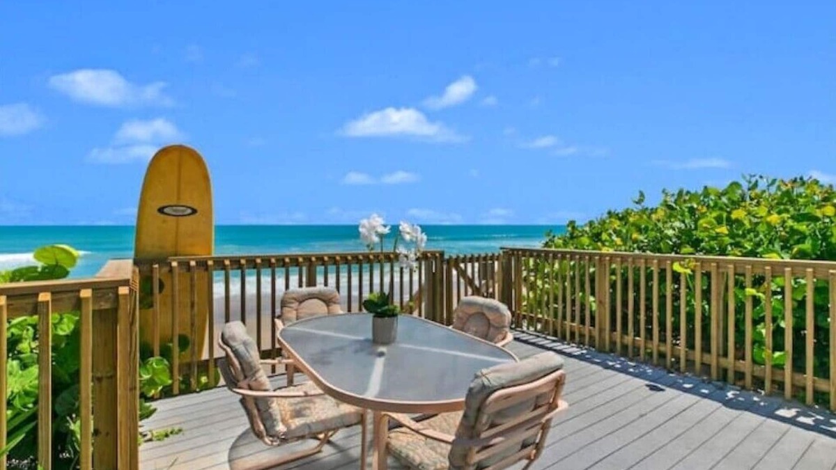 Melbourne Beach House | Oceanfront home with heated pool facing the beach