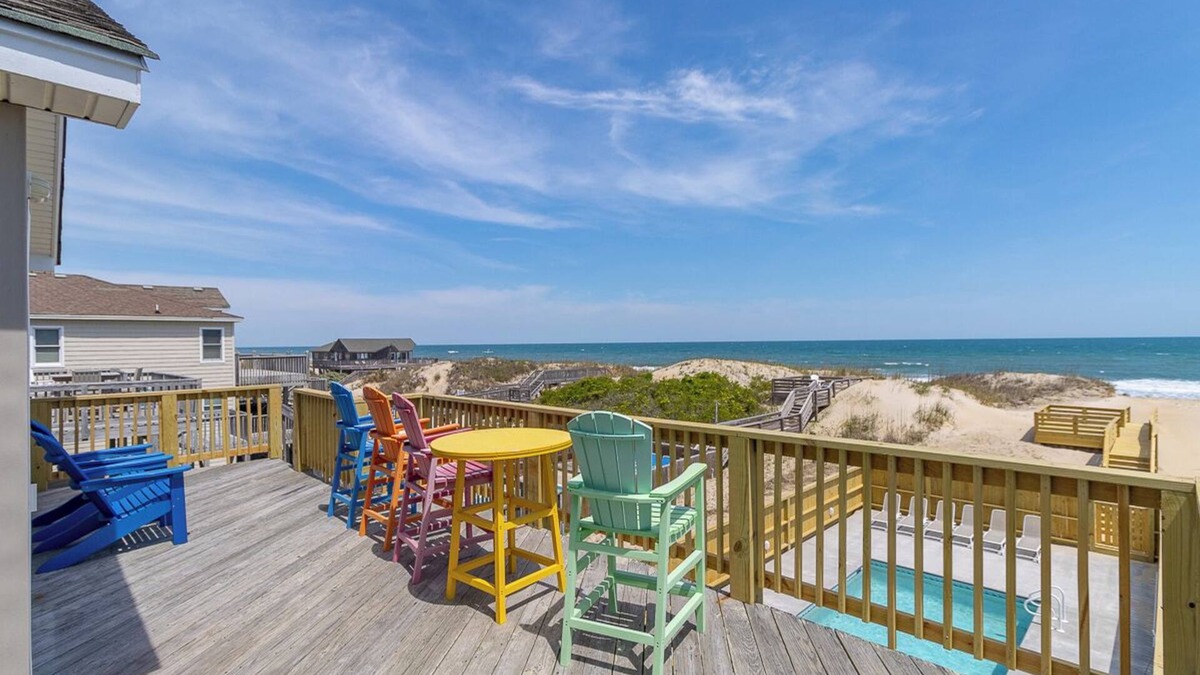 South Nags Head House | Oceanfront home w/breathtaking views, private pool, and hot tub!
