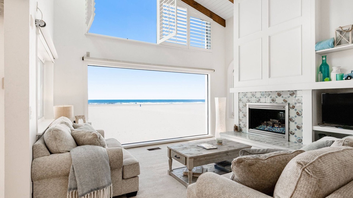 Hollywood Beach House | Oceanfront Home with Giant Picture Windows, Gas Fireplace, and Free WiFi