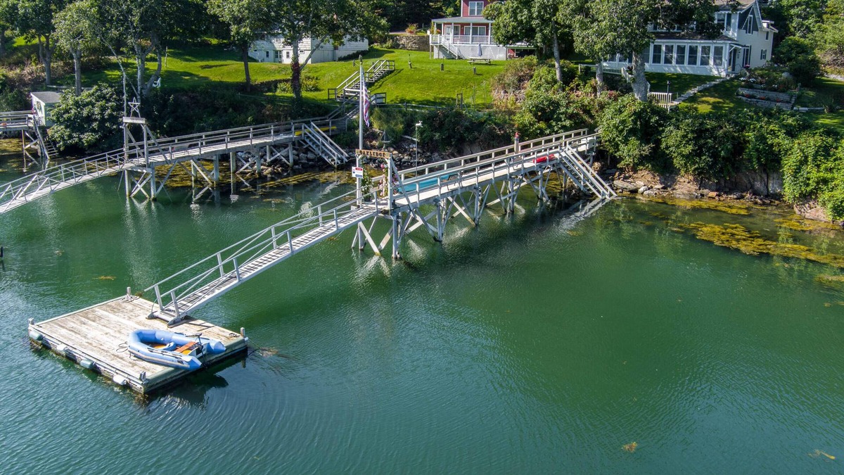 Georgetown Cottage | Oceanfront home with private deep water dock on Harmon Harbor, Georgetown, ME
