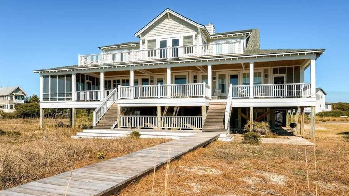 South Beach House | Oceanfront large home with wrap around porches, BHI