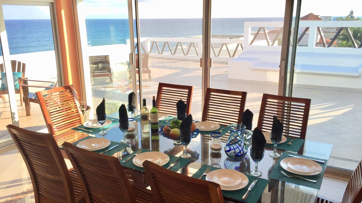 Akumal Condo | Oceanfront Penthouse -4300 Sq Ft, 2 Level -Mi Casa Del Mar