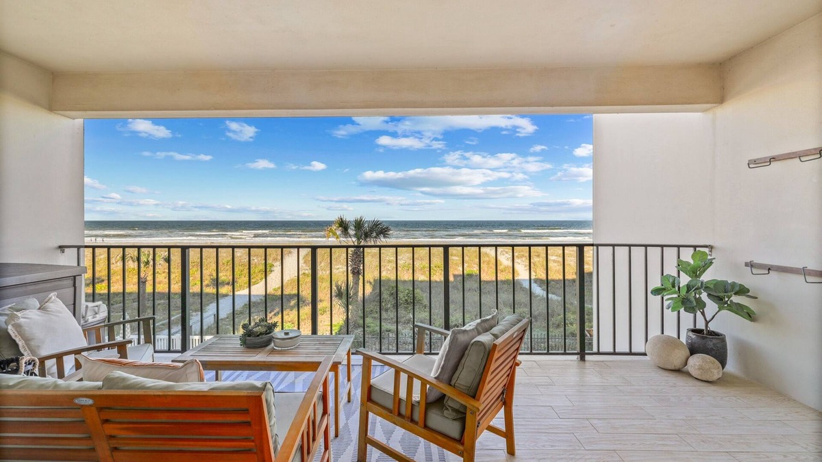 Jacksonville Beach Condo | Oceanview Balcony! The Beach is your backyard!