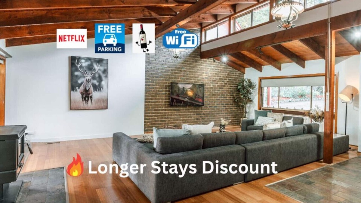 Pearcedale House | Olinda Rise Retreat House - Fire Nature & Amazing Views