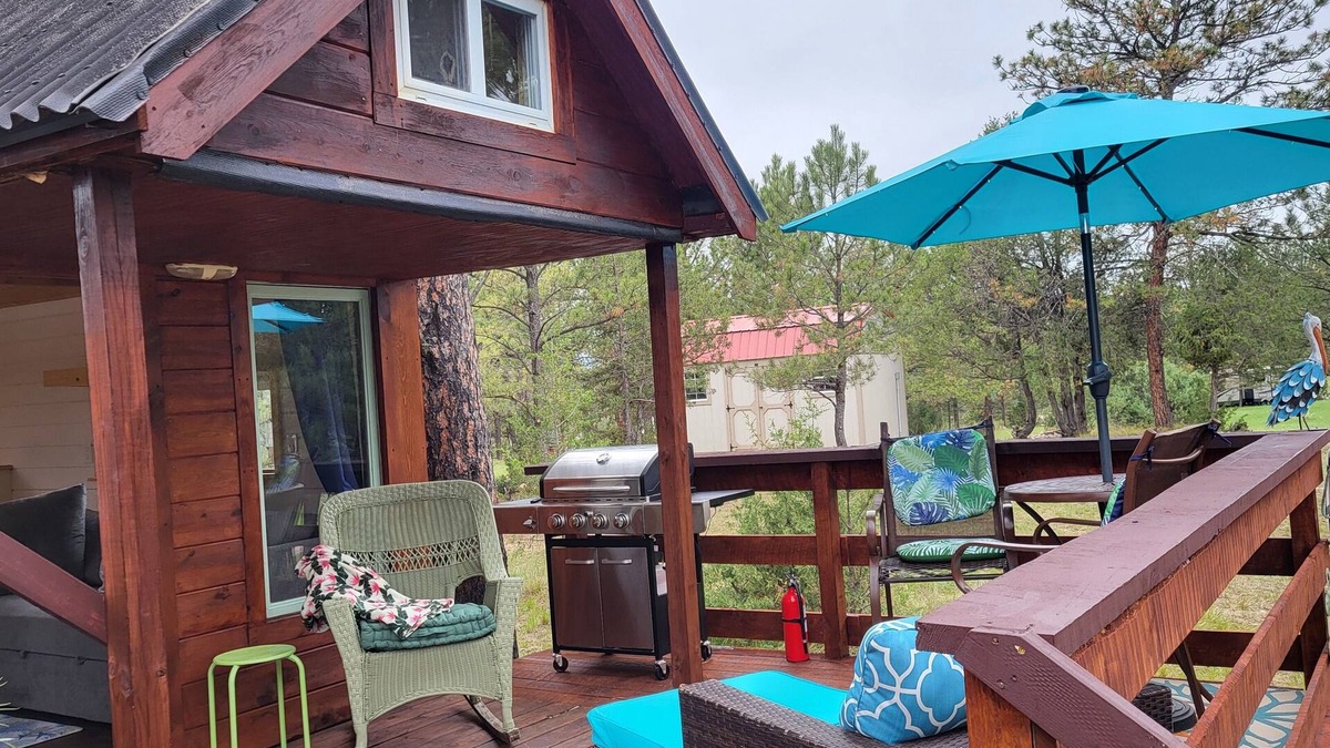 Hot Springs Cottage | Ollie's Place - Tiny House@EvansCliff Hot Tub w/large Sibley Double Tent COMBO!