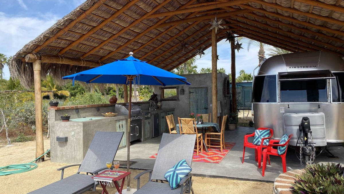 Todos Santos House | On the Beach in Todos New Airstream & Beautiful Palapa