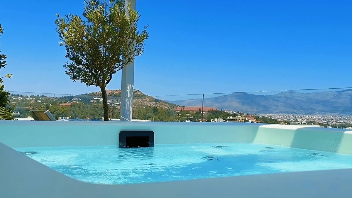 Chalandri Apartment | One 360 Skyline Athens - Penthouse Apartment with private Skyview Jacuzzi